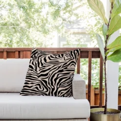 20"x20" Deny Designs Daily Regina Designs Zebra Outdoor Throw Pillow