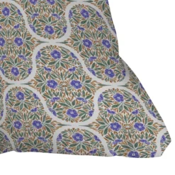 20"x20" Deny Designs Marta Barragan Camarasa Floral Whimsy Art Decor Square Outdoor Throw Pillow Brown