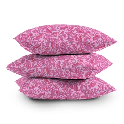Sewzinski Monochrome Florals Outdoor Throw Pillow Pink - Deny Designs 4 Sewzinski Monochrome Florals Outdoor Throw Pillow Pink - Deny Designs - Image 2