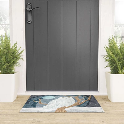 Sewzinski Snowy Owl At Night Welcome Mat - Society6 3 Sewzinski Snowy Owl At Night Welcome Mat - Society6