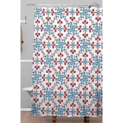 Alison Janssen Peonies Shower Curtain Red/Blue - Deny Designs 3 Alison Janssen Peonies Shower Curtain Red/Blue - Deny Designs