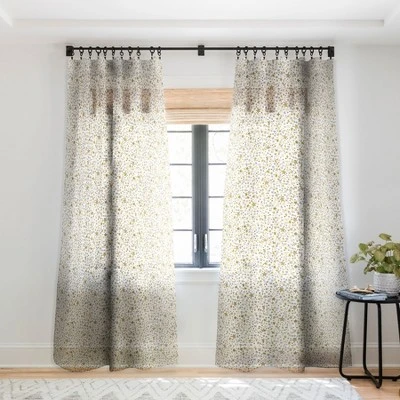 Ninola Design Winter Stars Holiday Gold Single Panel Sheer Window Curtain - Deny Designs 5 Ninola Design Winter Stars Holiday Gold Single Panel Sheer Window Curtain - Deny Designs - Image 3