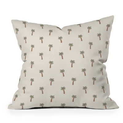 26"x26" Deny Designs Little Arrow Design Co Palm Tree Outdoor Throw Pillow Cream: UV & Mildew Resistant, Abstract Pattern, Square Shape 6 26"x26" Deny Designs Little Arrow Design Co Palm Tree Outdoor Throw Pillow Cream: UV & Mildew Resistant, Abstract Pattern, Square Shape - Image 4