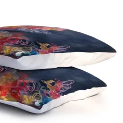 Corfee The Bursting Heart Floral Pillow Sham (Standard) Navy Floral 2 Pc - Deny Designs -Home Decor Store GUEST 9995c274 5dda 4e18 86a1 3b91b8b963a3