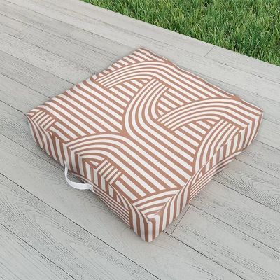 Marta Barragan Camarasa Terracotta Retro Lines Outdoor Floor Cushion - Deny Designs 3 Marta Barragan Camarasa Terracotta Retro Lines Outdoor Floor Cushion - Deny Designs