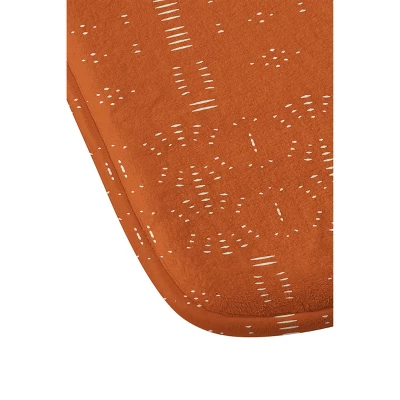 Grace Saona Pattern Terracotta Memory Foam Bath Mat Orange - Deny Designs 3 Grace Saona Pattern Terracotta Memory Foam Bath Mat Orange - Deny Designs