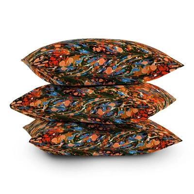 16"x16" Amy Sia Marbled Illusion Autumnal Square Throw Pillow - Deny Designs: Indoor Decorative, Machine Washable 5 16"x16" Amy Sia Marbled Illusion Autumnal Square Throw Pillow - Deny Designs: Indoor Decorative, Machine Washable - Image 3