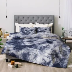 Amy Sia Tie Dye 3 Navy Comforter Set - Deny Designs