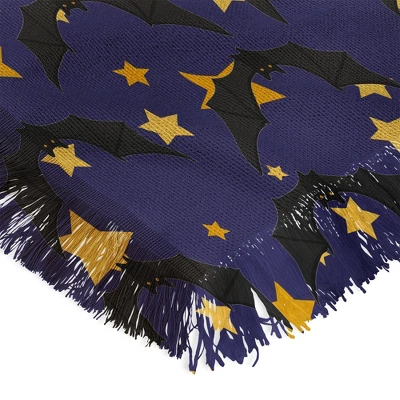 Avenie Halloween Bats 56"x46" Woven Throw Blanket - Deny Designs 6 Avenie Halloween Bats 56"x46" Woven Throw Blanket - Deny Designs - Image 4