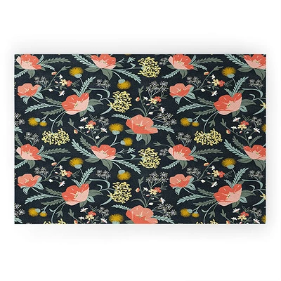 Heather Dutton Poppy Meadow Midnight Looped Vinyl Welcome Mat - Society6 8 Heather Dutton Poppy Meadow Midnight Looped Vinyl Welcome Mat - Society6 - Image 6