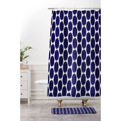 Natalie Baca Ikat Ovals Memory Foam Bath Mat Blue - Deny Designs 4 Natalie Baca Ikat Ovals Memory Foam Bath Mat Blue - Deny Designs - Image 2