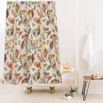 Colorful Wild Mushrooms Shower Curtain - Deny Designs 3 Colorful Wild Mushrooms Shower Curtain - Deny Designs