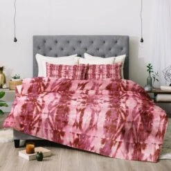 Schatzi Brown Quinn Tie Dye Pink Comforter Set - Deny Designs