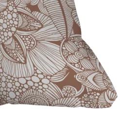 26"x26" Deny Designs Valentina Ramos Rachel Mocha Square Outdoor Throw Pillow White