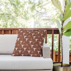 20"x20" Deny Designs Little Arrow Design Co Cow Skull Outdoor Throw Pillow