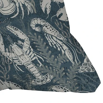 26"x26" Deny Designs D'Annick Lobster & Friends Outdoor Throw Pillow: Abstract Design, Polyester Fill, Square Shape 4 26"x26" Deny Designs D'Annick Lobster & Friends Outdoor Throw Pillow: Abstract Design, Polyester Fill, Square Shape - Image 2