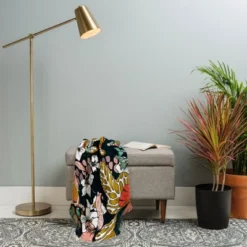 Marta Barragan Camarasa Animal Print Dark Jungle Woven Throw Blanket - Deny Designs