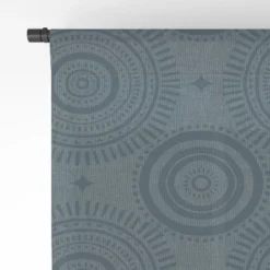 Little Arrow Design Co Boho Sun And Stars Dark Blue Single Panel Sheer Window Curtain - Deny Designs -Home Decor Store GUEST bc06582a fda3 418e 99d0 40c467e14375