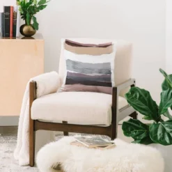 16"x16" Mareike Boehmer Striped Square Throw Pillow Gray - Deny Designs