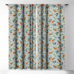 Ninola Design Citrus Fruits Summer Blue 84" X 50" Single Panel Room Darkening Window Curtain - Deny Designs -Home Decor Store GUEST bd3f3ca6 5d4c 4976 a0de 6c0f26e415de
