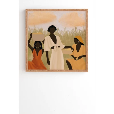 Nawaalillustrations Lemon Picking Framed Wall Art Bamboo - Deny Designs 6 Nawaalillustrations Lemon Picking Framed Wall Art Bamboo - Deny Designs - Image 4