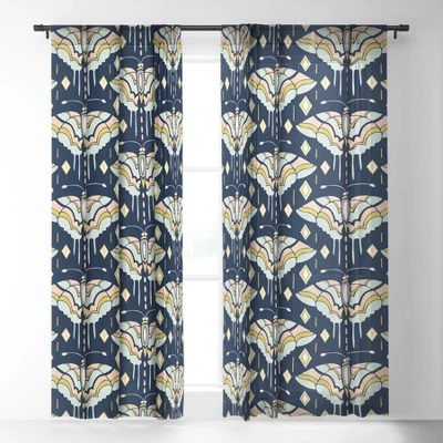 Heater Dutton La Maison Des Papillons Midnight Single Panel Sheer Window Curtain - Deny Designs 3 Heater Dutton La Maison Des Papillons Midnight Single Panel Sheer Window Curtain - Deny Designs