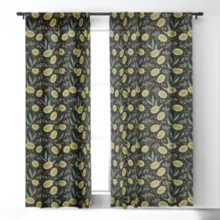 Avenie Dandylion 64" X 50" Single Panel Room Darkening Window Curtain - Society6