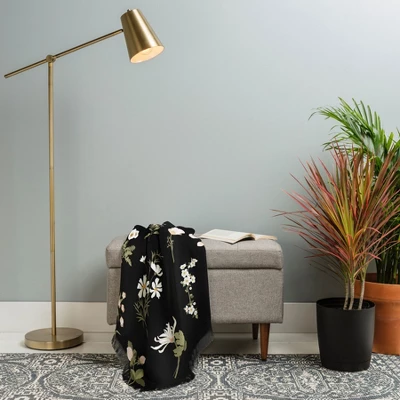 Iveta Abolina Pineberries Botanicals Black Woven Throw Blanket - Deny Designs 8 Iveta Abolina Pineberries Botanicals Black Woven Throw Blanket - Deny Designs - Image 6