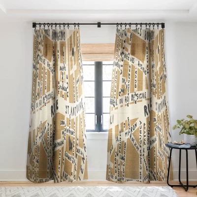 Holli Zollinger PARIS MAP RUSTIC Single Panel Sheer Window Curtain - Deny Designs 8 Holli Zollinger PARIS MAP RUSTIC Single Panel Sheer Window Curtain - Deny Designs - Image 6