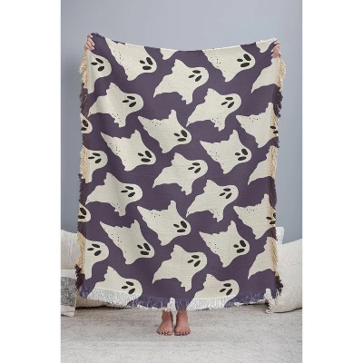 Avenie Halloween Ghosts 56"x46" Woven Throw Blanket - Deny Designs 4 Avenie Halloween Ghosts 56"x46" Woven Throw Blanket - Deny Designs - Image 2