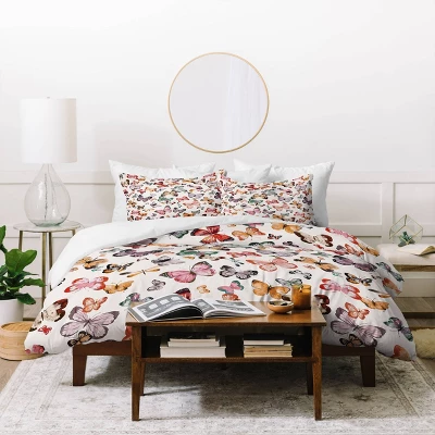 Ninola Design Butterflies Wings Countryside 100% Cotton Duvet Set - Deny Designs 5 Ninola Design Butterflies Wings Countryside 100% Cotton Duvet Set - Deny Designs - Image 3