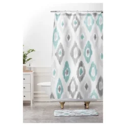 Social Proper Quiet Ikat Cushion Bath Mat Blue - Deny Designs -Home Decor Store GUEST c4cfa6d2 2e9a 4ae6 a17d f889a286281e