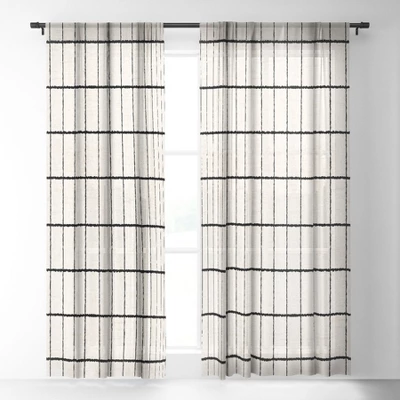 Holli Zollinger Linen Grid Single Panel Sheer Window Curtain - Deny Designs 3 Holli Zollinger Linen Grid Single Panel Sheer Window Curtain - Deny Designs