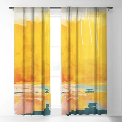 Lunetricotee Sunny Landscape Single Panel Sheer Window Curtain - Deny Designs 3 Lunetricotee Sunny Landscape Single Panel Sheer Window Curtain - Deny Designs