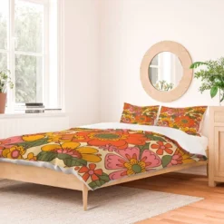 Deny Designs ThirtyOne Illustrations Spring In Retro Duvet Set