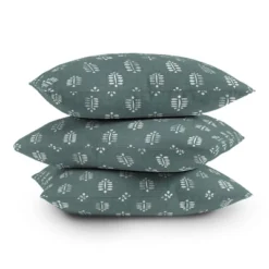 16"x16" Jessica Prout Block Print Ferns Square Throw Pillow Green - Deny Designs -Home Decor Store GUEST c752a484 b583 401f 8002 d707b235361b