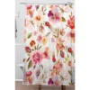 Utart Hygge Watercolor Midsummer Dogroses Pattern Shower Curtain Pink - Deny Designs