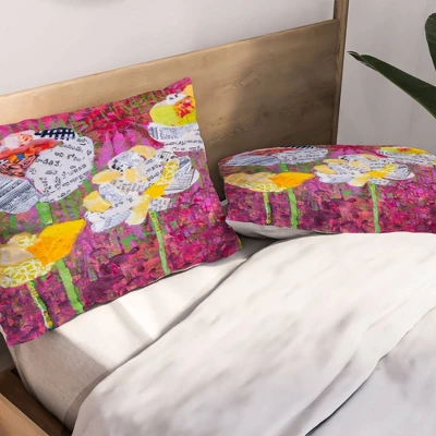 Elizabeth St Hilaire Mums Lightweight Pillowcase Standard Purple - Deny Designs 3 Elizabeth St Hilaire Mums Lightweight Pillowcase Standard Purple - Deny Designs