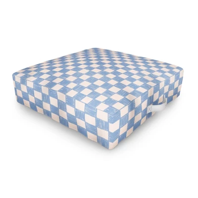 Schatzi Brown Alice Check Powder Outdoor Floor Cushion - Deny Designs 4 Schatzi Brown Alice Check Powder Outdoor Floor Cushion - Deny Designs - Image 2