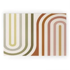 Colour Poems Bold Curvature Stripes I Looped Vinyl Welcome Mat - Society6 -Home Decor Store GUEST ca2b6e57 812a 48a4 805c de1f91569419