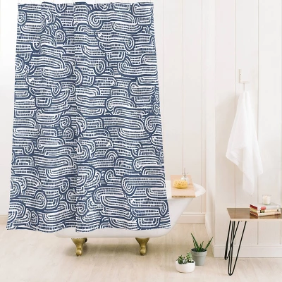 Dash And Ash Drift Shower Curtain Blue - Deny Designs 3 Dash And Ash Drift Shower Curtain Blue - Deny Designs