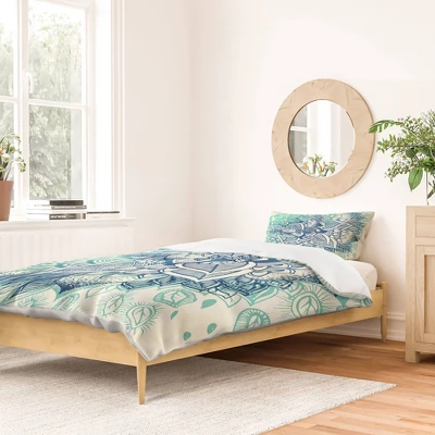 Rosebudstudio Lovely Soul Floral Duvet Cover (King) Blue Floral - Deny Designs 3 Rosebudstudio Lovely Soul Floral Duvet Cover (King) Blue Floral - Deny Designs