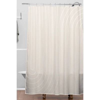 Colour Poems Minimal Line Curvature Shower Curtain - Deny Designs 3 Colour Poems Minimal Line Curvature Shower Curtain - Deny Designs
