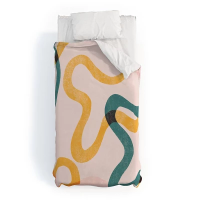 Deny Designs ThirtyOne Illustrations Streamers Duvet Set Pink 5 Deny Designs ThirtyOne Illustrations Streamers Duvet Set Pink - Image 3