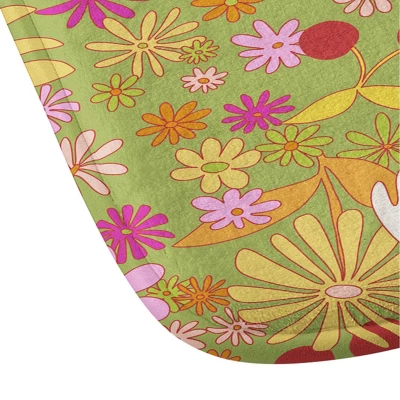Alja Horvat Birds Flowers Memory Foam Bath Mat- Deny Designs 4 Alja Horvat Birds Flowers Memory Foam Bath Mat- Deny Designs - Image 2