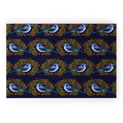 Joy Laforme Christmas Blue Jay Wreaths Welcome Mat - Society6 8 Joy Laforme Christmas Blue Jay Wreaths Welcome Mat - Society6 - Image 6