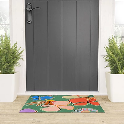 Sandrapoliakov VINTAGE GARDEN GREEN Welcome Mat - Society6 3 Sandrapoliakov VINTAGE GARDEN GREEN Welcome Mat - Society6