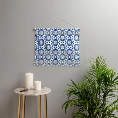 16" X 22" Small Schatzi Farah Tile Fiber Wall Hanging Brown/Blue - Deny Designs 3 16" X 22" Small Schatzi Farah Tile Fiber Wall Hanging Brown/Blue - Deny Designs