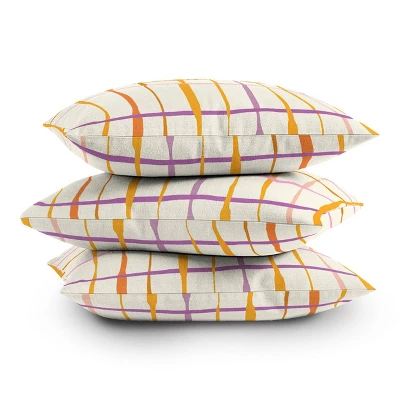 20"x20" Deny Designs D'Annick Summer Lines Square Outdoor Throw Pillow Orange: Abstract Design, Polyester Fill, Spot Clean 5 20"x20" Deny Designs D'Annick Summer Lines Square Outdoor Throw Pillow Orange: Abstract Design, Polyester Fill, Spot Clean - Image 3