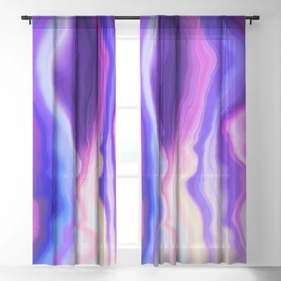 Marta Barragan Camarasa Lilac Luminous Strokes Single Panel Sheer Window Curtain - Deny Designs 3 Marta Barragan Camarasa Lilac Luminous Strokes Single Panel Sheer Window Curtain - Deny Designs